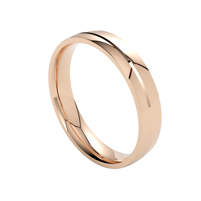 obrączka ślubna złoto różowe 585 klasyczne